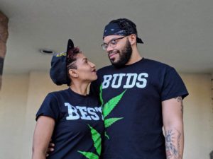 Black couple 420 loving each other