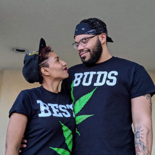 Black couple 420 loving each other